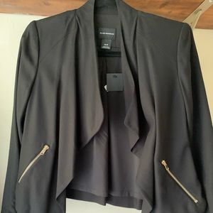 Club Monaco Open Drape Jacket Blazer Moto Black XS